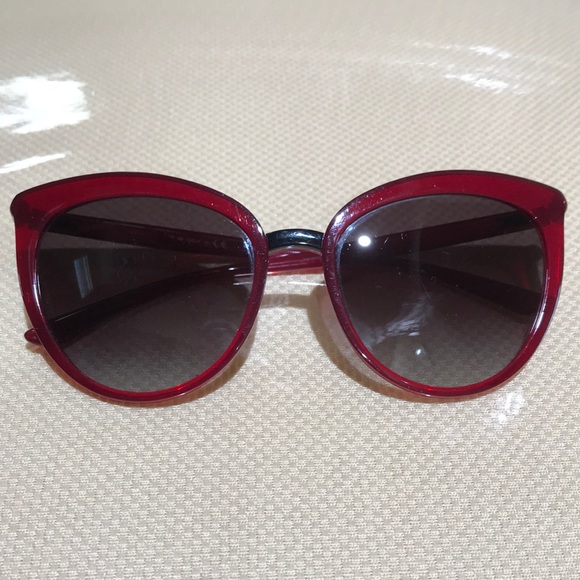 Authentic Dolce&Gabbana Dark Red Sunglasses - Picture 1 of 7
